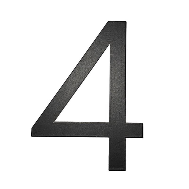 Adoorn Mailbox Address Number 4 in. Black Aluminum Self-Adhesive Number 4 1 pc