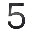 Adoorn Mailbox Address Number 4 in. Black Aluminum Self-Adhesive Number 5 1 pc