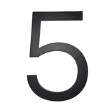 Adoorn Mailbox Address Number 4 in. Black Aluminum Self-Adhesive Number 5 1 pc