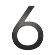 Adoorn Mailbox Address Number 4 in. Black Aluminum Self-Adhesive Number 6 1 pc