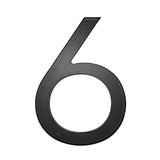 Adoorn Mailbox Address Number 4 in. Black Aluminum Self-Adhesive Number 6 1 pc