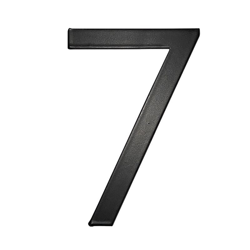 Adoorn 4 in. Black Aluminum Self-Adhesive Number 7 1 pc