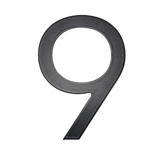 Adoorn 4 in. Black Aluminum Self-Adhesive Mailbox Number 9 1 pc