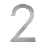 Adoorn 4 in. Silver Aluminum Self-Adhesive Mailbox Number 2 1 pc