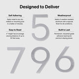 Adoorn 4 in. Silver Aluminum Self-Adhesive Mailbox Number 2 1 pc