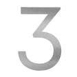 Adoorn 4 in. Silver Aluminum Self-Adhesive Mailbox Number 3 1 pc