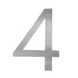 Adoorn 4 in. Silver Aluminum Self-Adhesive Mailbox Number 4 1 pc