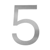 Adoorn 4 in. Silver Aluminum Self-Adhesive Mailbox Number 5 1 pc