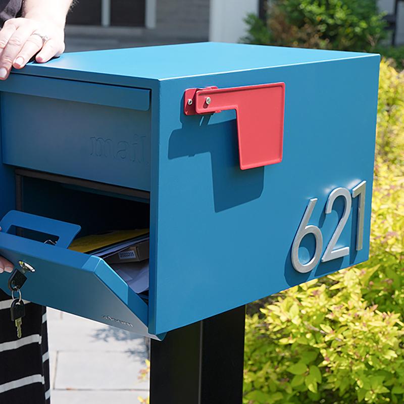 Adoorn 4 in. Silver Aluminum Self-Adhesive Mailbox Number 7 1 pc