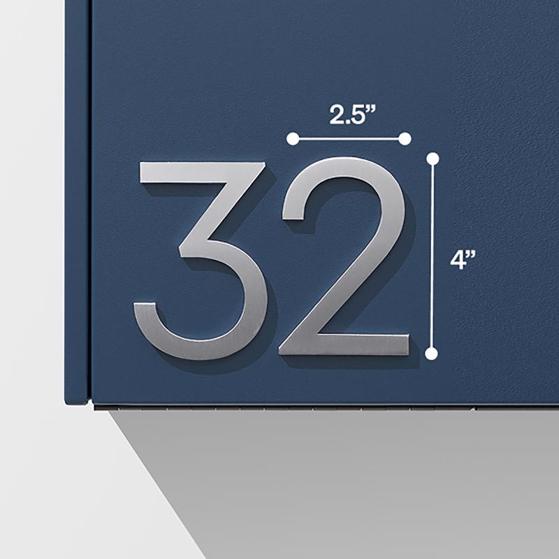Adoorn 4 in. Silver Aluminum Self-Adhesive Mailbox Number 8 1 pc