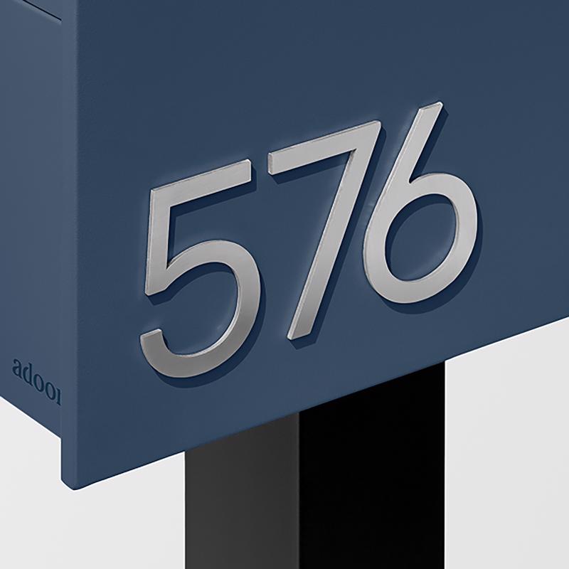 Adoorn 4 in. Silver Aluminum Self-Adhesive Mailbox Number 8 1 pc