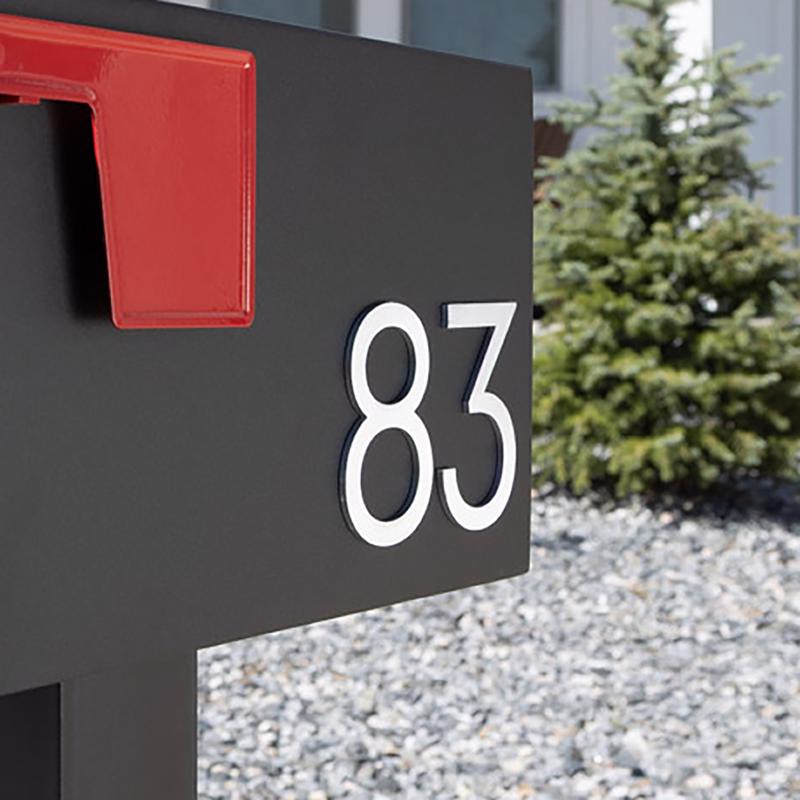 Adoorn 4 in. Silver Aluminum Self-Adhesive Mailbox Number 8 1 pc