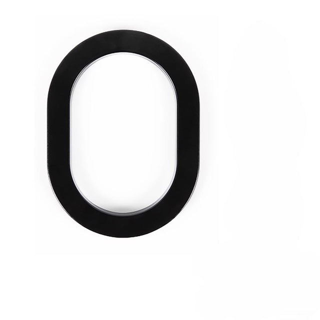 Adoorn 6 in. Black Aluminum Screw-On House Number 0 1 pc