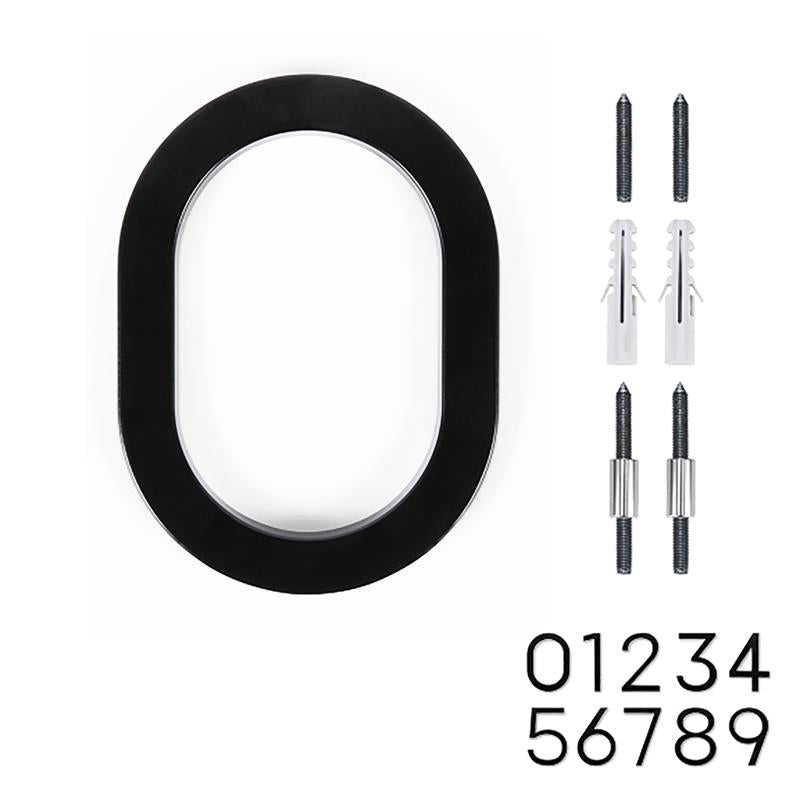 Adoorn 6 in. Black Aluminum Screw-On House Number 0 1 pc