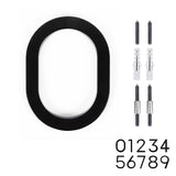 Adoorn 6 in. Black Aluminum Screw-On House Number 0 1 pc