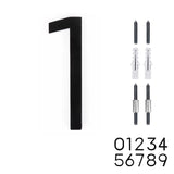 Adoorn 6 in. Black Aluminum Screw-On House Number 1 1 pc