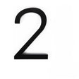 Adoorn 6 in. Black Aluminum Screw-On House Number 2 1 pc