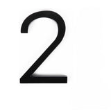 Adoorn 6 in. Black Aluminum Screw-On House Number 2 1 pc