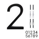 Adoorn 6 in. Black Aluminum Screw-On House Number 2 1 pc