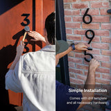 Adoorn 6 in. Black Aluminum Screw-On House Number 2 1 pc