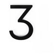 Adoorn 6 in. Black Aluminum Screw-On House Number 3 1 pc
