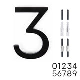 Adoorn 6 in. Black Aluminum Screw-On House Number 3 1 pc