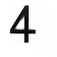 Adoorn 6 in. Black Aluminum Screw-On House Number 4 1 pc