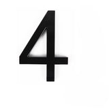 Adoorn 6 in. Black Aluminum Screw-On House Number 4 1 pc
