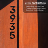 Adoorn 6 in. Black Aluminum Screw-On House Number 4 1 pc
