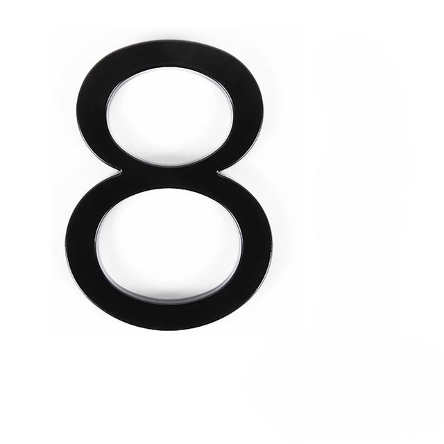 Adoorn 6 in. Black Aluminum Screw-On House Number 8 1 pc