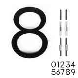 Adoorn 6 in. Black Aluminum Screw-On House Number 8 1 pc