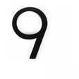 Adoorn 6 in. Black Aluminum Screw-On House Number 9 1 pc