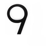 Adoorn 6 in. Black Aluminum Screw-On House Number 9 1 pc