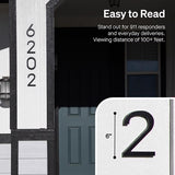 Adoorn 6 in. Black Aluminum Screw-On House Number 9 1 pc