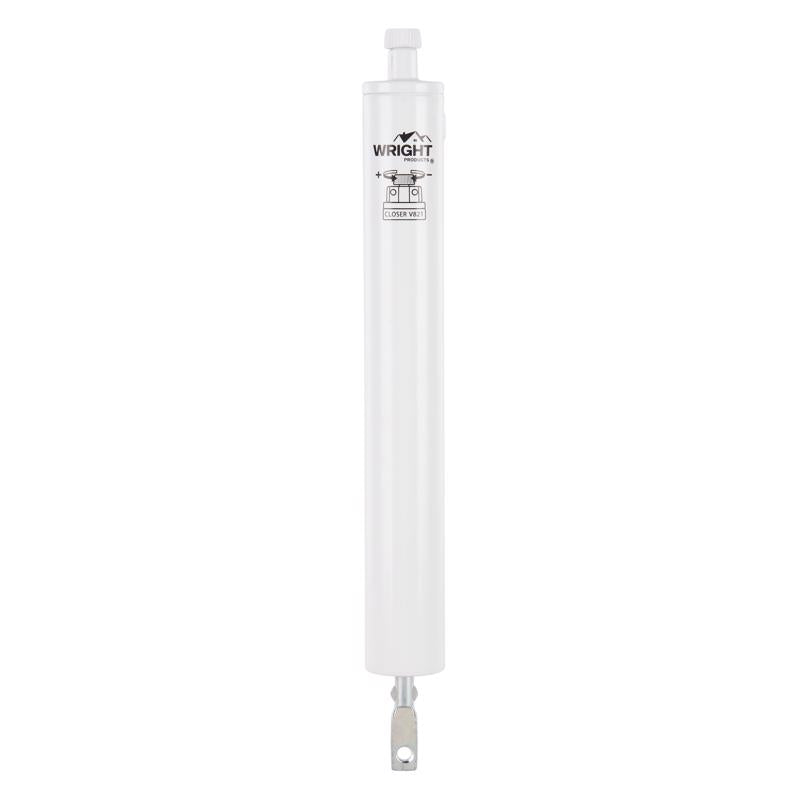 Wright White Aluminum Pneumatic Adjustable Hinge Pin Door Closer
