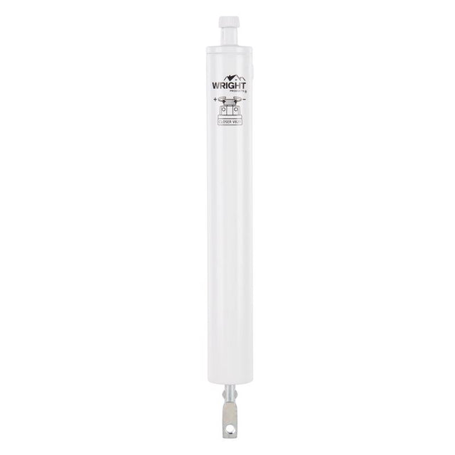 Wright White Aluminum Pneumatic Adjustable Hinge Pin Door Closer