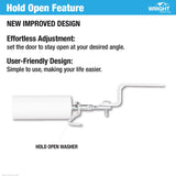 Wright White Aluminum Pneumatic Adjustable Hinge Pin Door Closer