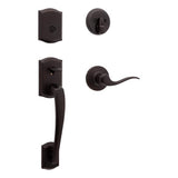 Kwikset Prescott Venetian Bronze Entry Handleset 1.75 in.
