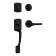 Kwikset Henley Matte Black Entry Handleset 1.75 in.