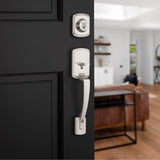 Kwikset Henley Satin Nickel Entry Handleset 1.75 in.