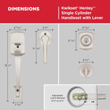 Kwikset Henley Satin Nickel Entry Handleset 1.75 in.