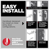 Kwikset Henley Satin Nickel Entry Handleset 1.75 in.