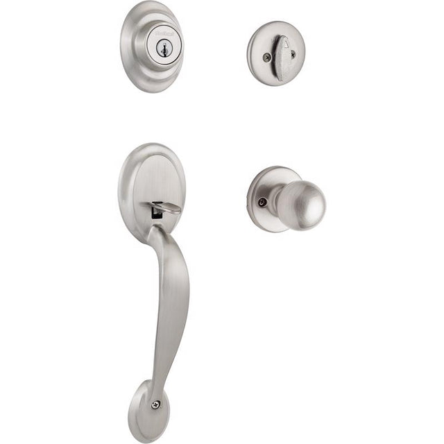 Kwikset Dakota Satin Nickel Entry Handleset 1.75 in.