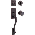 Kwikset Hawthorne Venetian Bronze Entry Handleset 1.75 in.