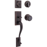 Kwikset Hawthorne Venetian Bronze Entry Handleset 1.75 in.