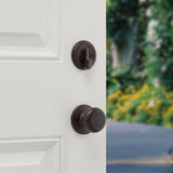 Kwikset Hawthorne Venetian Bronze Entry Handleset 1.75 in.