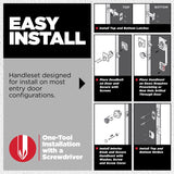 Kwikset Hawthorne Venetian Bronze Entry Handleset 1.75 in.