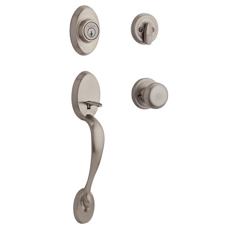 Kwikset Chelsea Satin Nickel Entry Handleset 1.75 in.