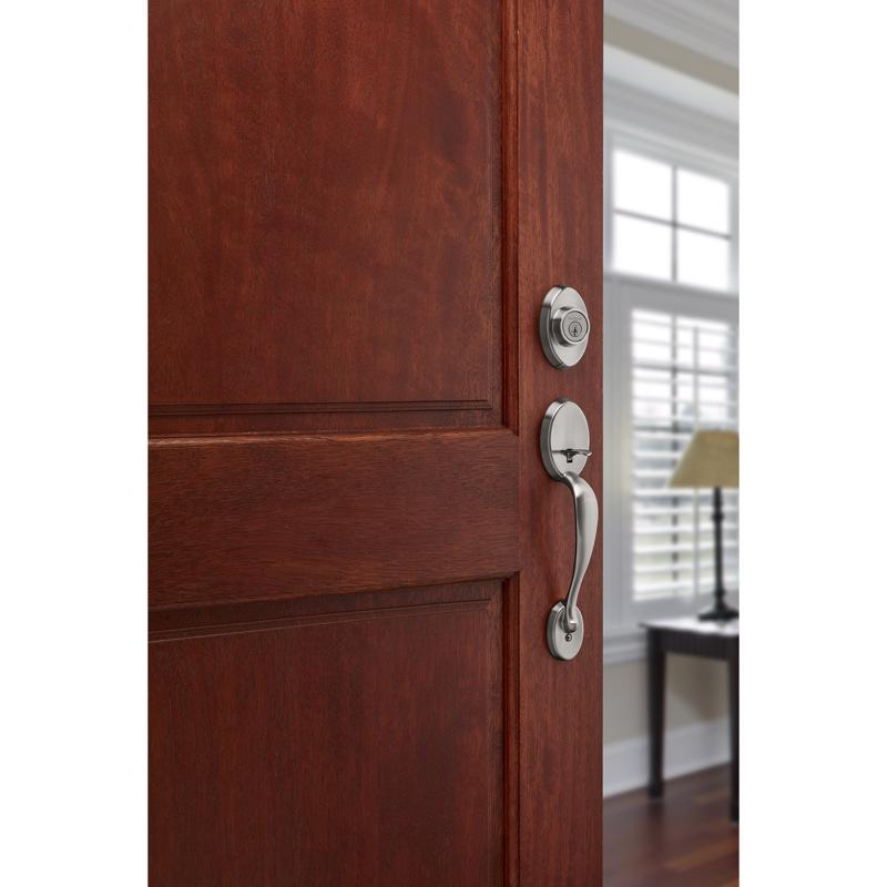 Kwikset Chelsea Satin Nickel Entry Handleset 1.75 in.
