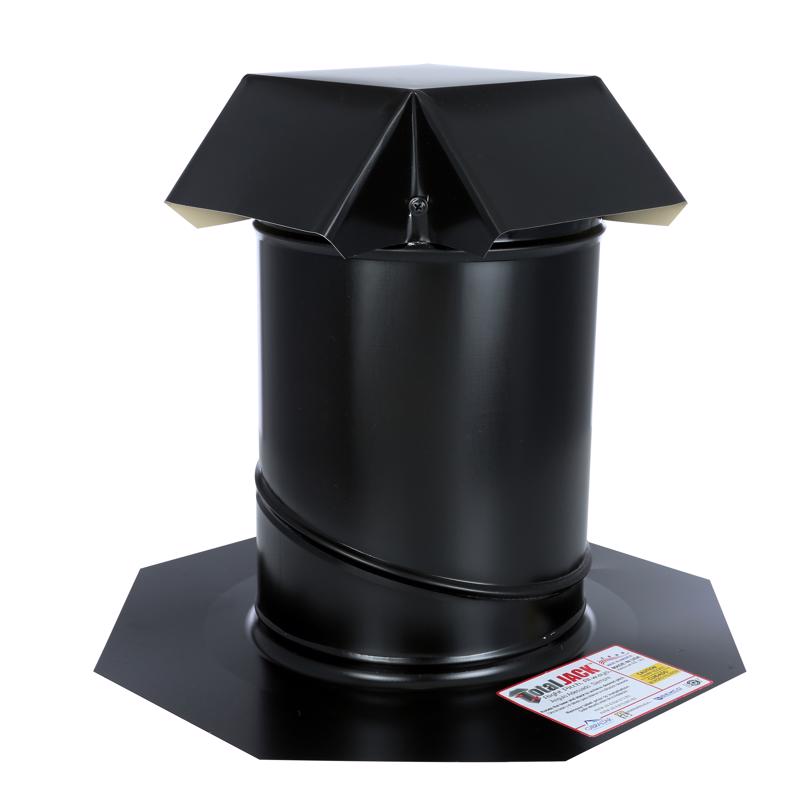 Air Vent 8 in. D Powder-Coated Black Steel Roof Jack